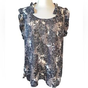 Converse One Star blouse sleeveless with ruffles ruffles at neckline Sz X-Large